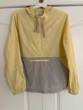 Hooded Anorak Jacket - Yellow & Light Gray